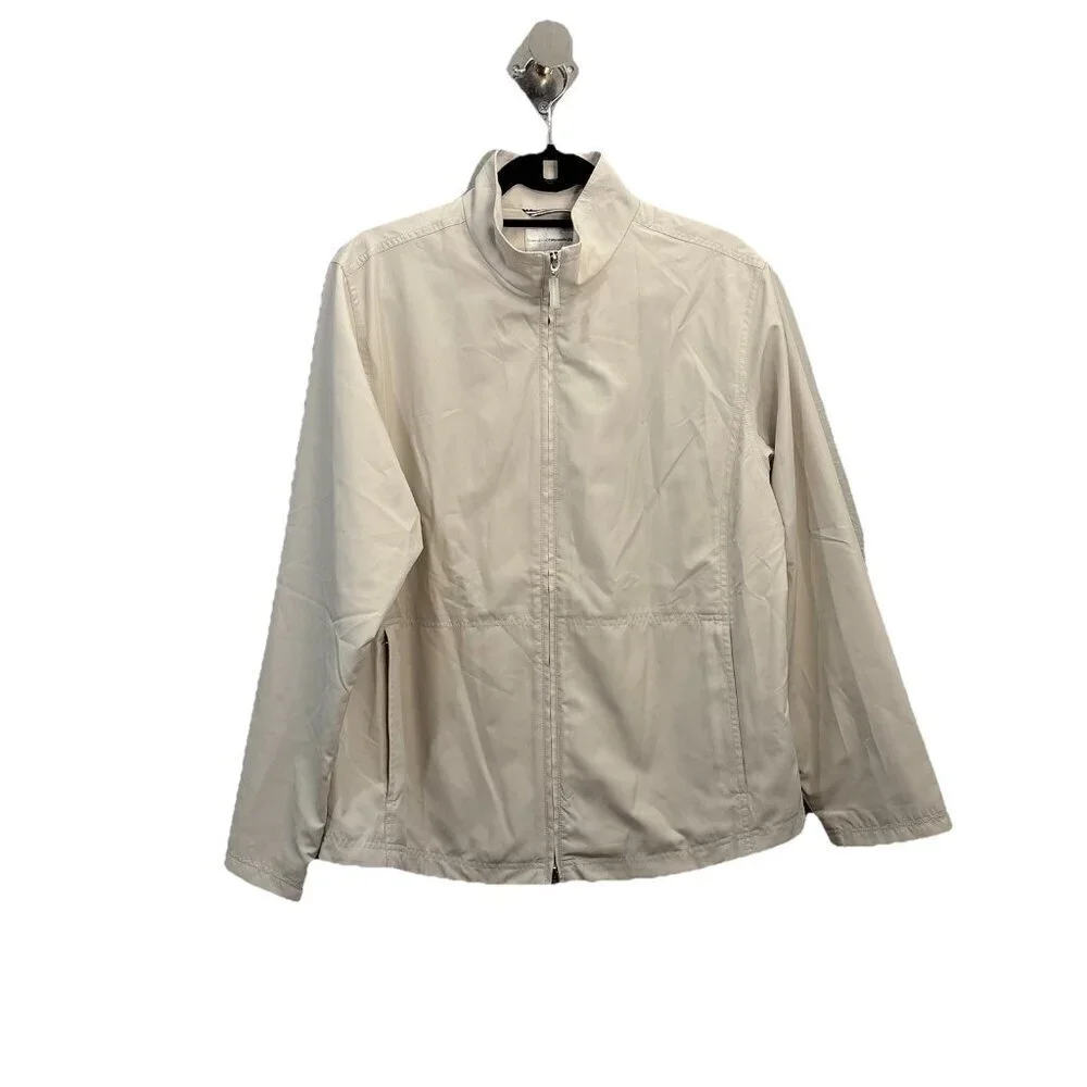 cutter and buck Golf Jacket Beige Fill Zip Lined Men XL